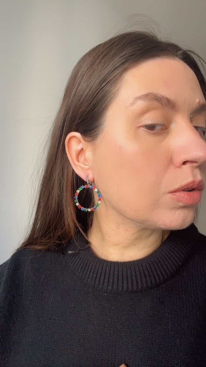 Ohrringe & -stecker: Orecchini cerchio pietre colorate  – Gebraucht aus Lugano von yul_fhg2 2