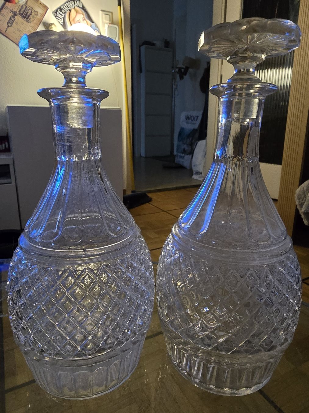Flaschen: 2 wunderschöne handgemachte glasflaschen – Gebraucht aus Biel/Bienne von alexriveros2