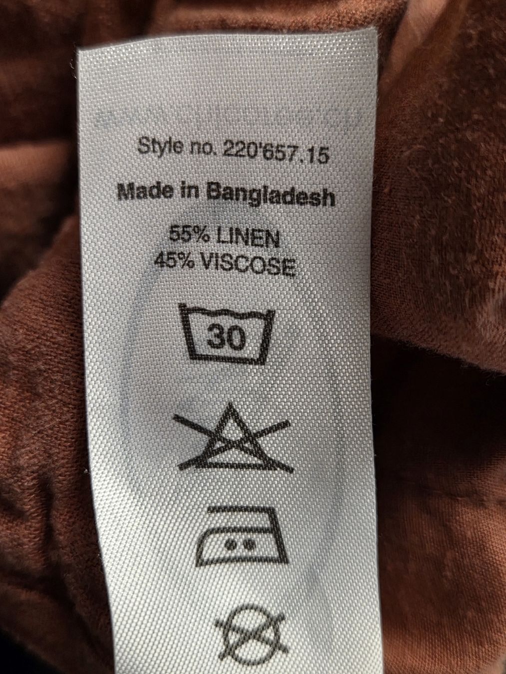 Pantaloni: Chicoree Leinenhose, Grösse S, terracotta – Usato da Subingen venduto da DENDLE20 5