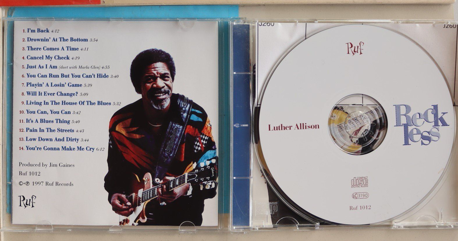 CD: uther Allison – Reckless – Usato da Luzern venduto da CONTENTI 1