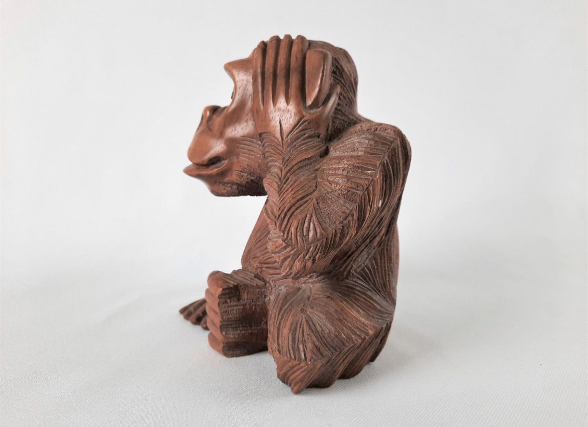 Sculture & Statue: Wooden Monkey Figurine🙉 – Usato da Seuzach venduto da Wolf936 2