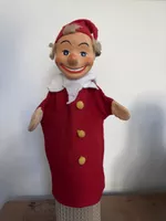 Handpuppe Kasperle rot mit Glöckchen, vintage