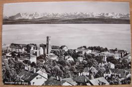 Ansichtskarte gelaufen - Neuenburg mit Blick auf die Alpen