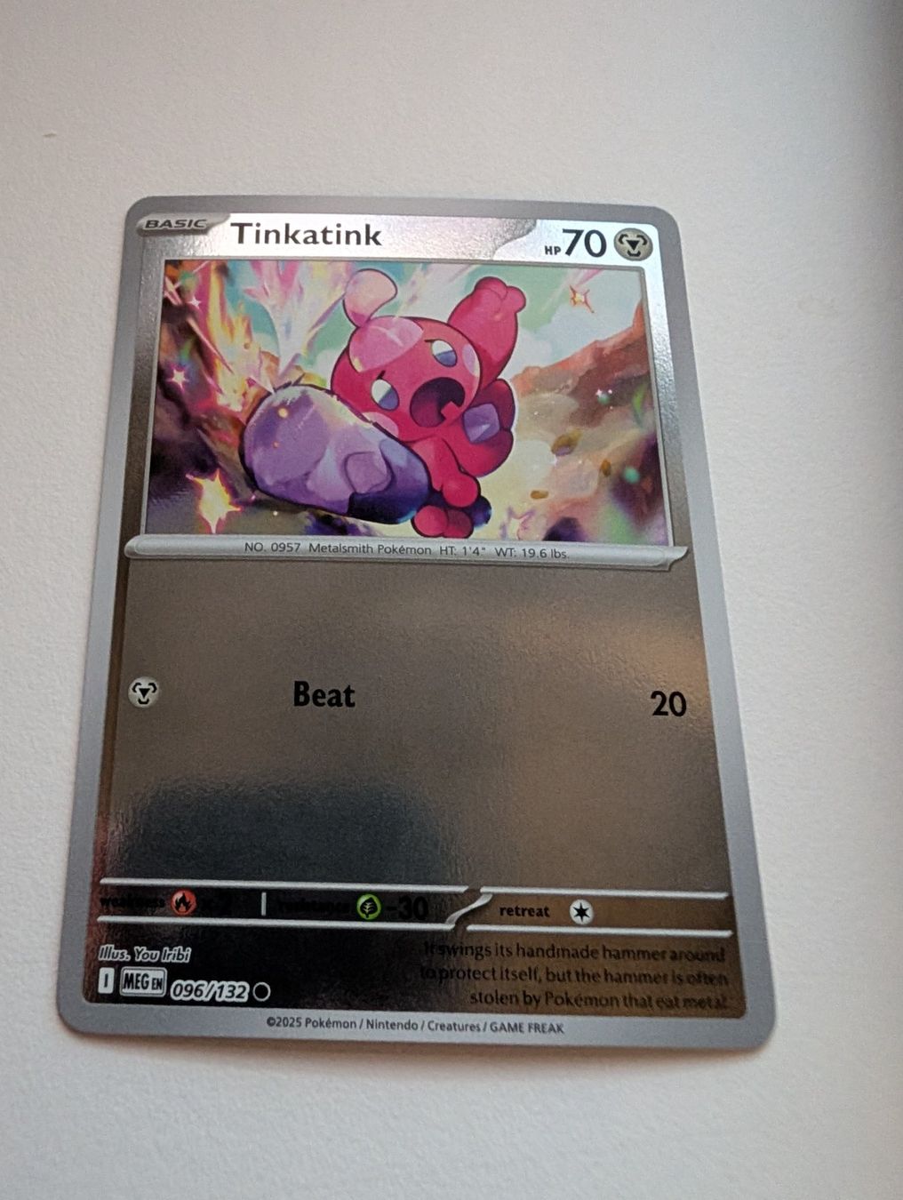 Pokémon Carte collezionabili: Tinkatink Pokemon Card Reverse Holo EN Mega Evolution – Usato da Hünenberg See venduto da SpecialEditionGaming