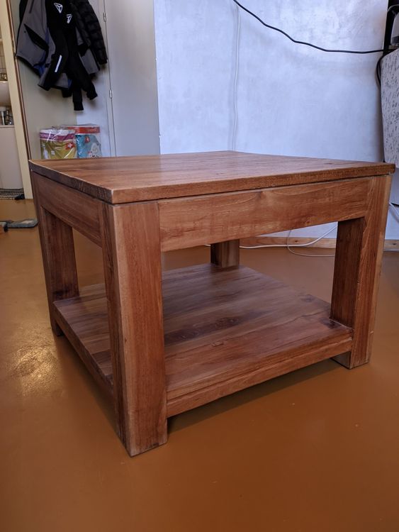 Table Basse Coffre Uncle Joe's – Bois Massif Vintage – 98x55 Cm