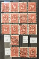 PortomarkeSammlung Ziffer mit Kreuz 1938 mit Abart SBK 130.-