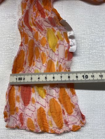 Leichter Sommerschal gemustert orange rosa gebraucht