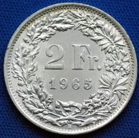 Silberner 2.- Jg. 1965 in schönem Zustand