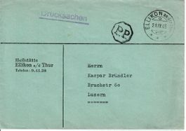Brief, Heilstätte Ellikon an der Thur 1945