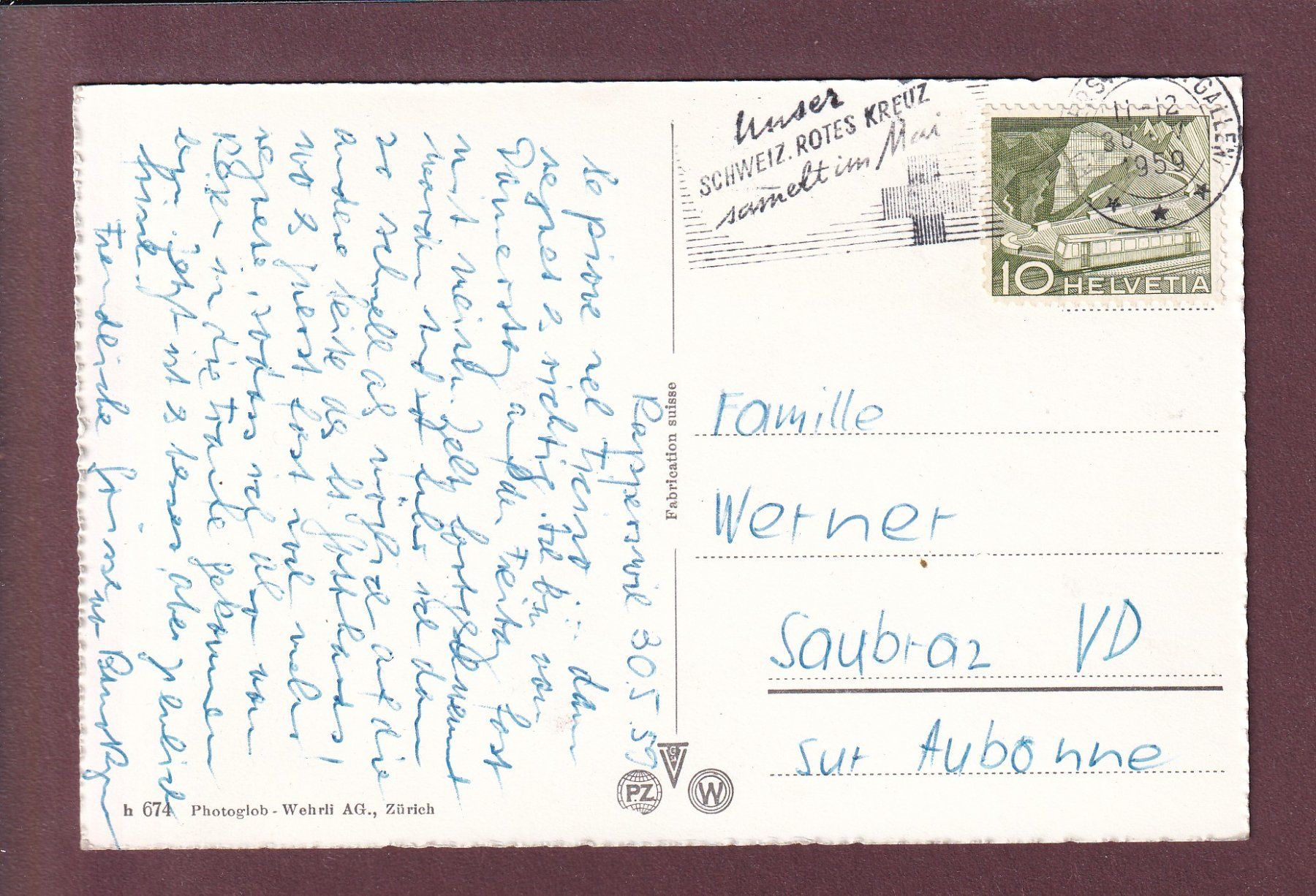 Cartes postales: RAPPERSWIL - 5 Bilder - 1959 – D'occasion à Pully par nicecards 1