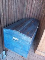 Truhe Holz blau