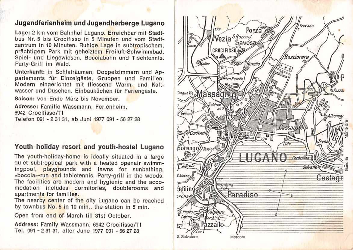Cartoline postali: Saluti di LUGANO 1965 – Usato da Lufingen venduto da Rac0 1