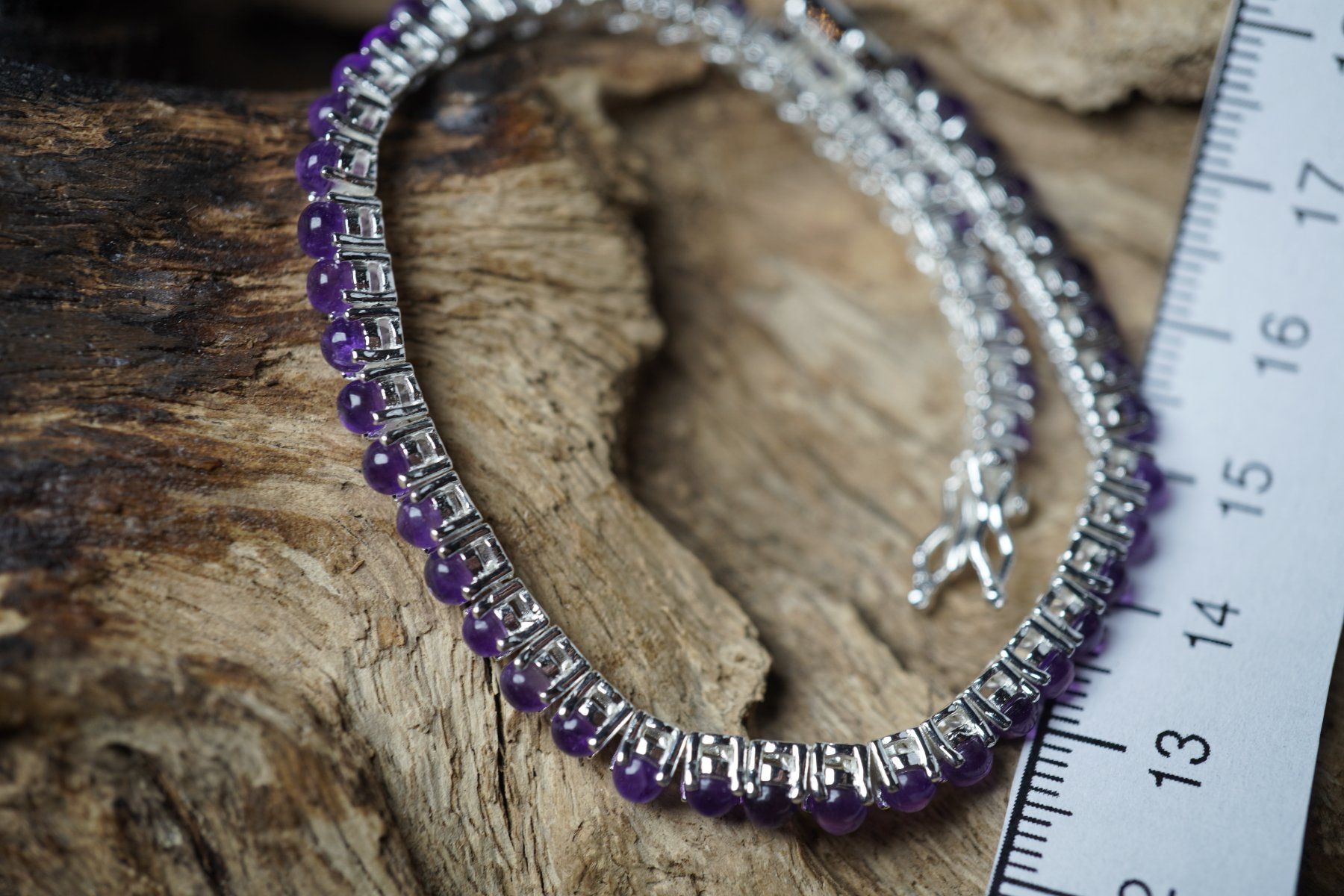 Armbänder & -reifen: Silber Armband mit Amethysten  Edel     925 Silber 19.5cm – Neu und originalverpackt aus Balgach von top_silver 3