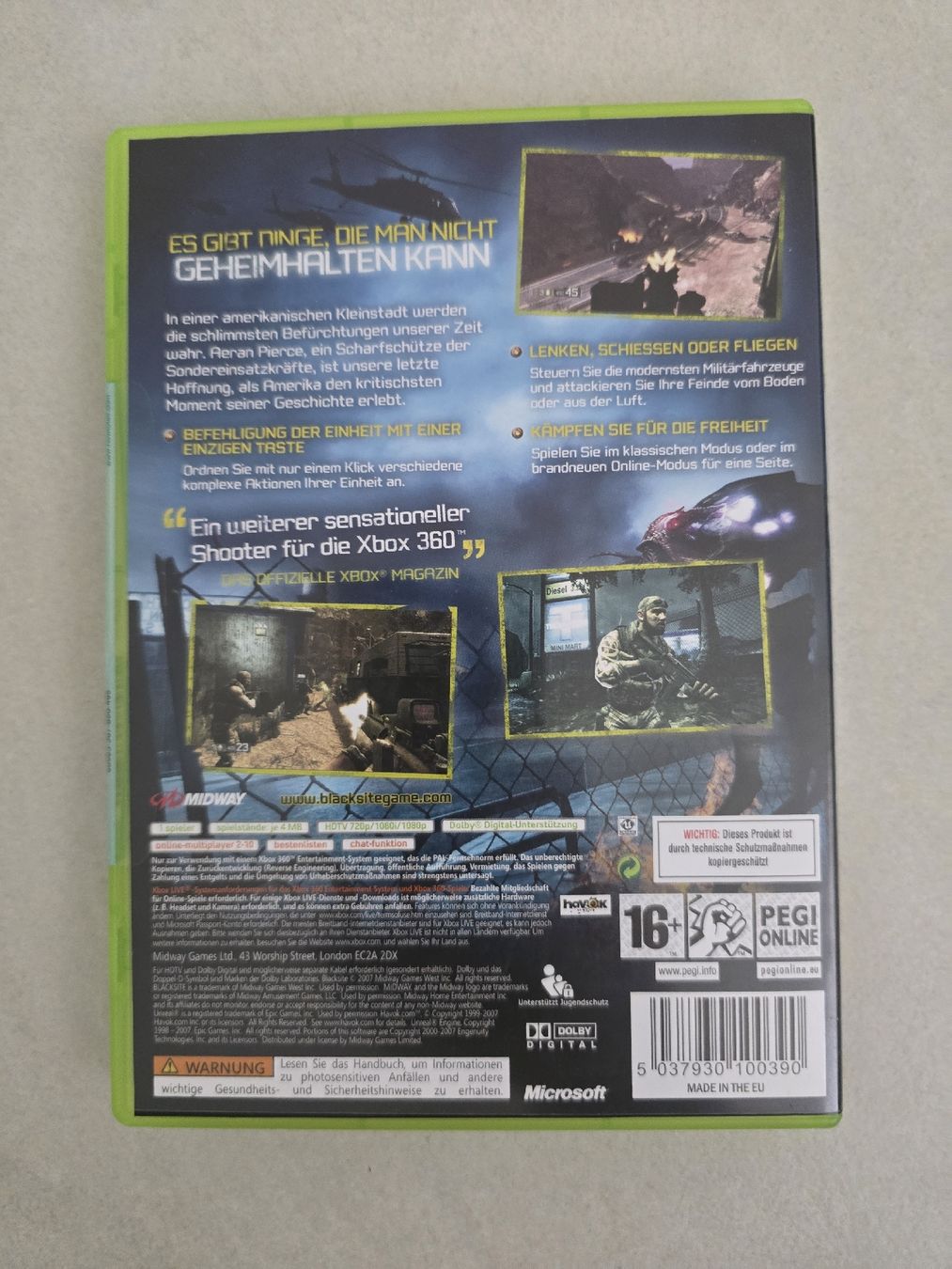 Microsoft Spiele: Blacksite Xbox 360 – Gebraucht aus Füllinsdorf von master_mind 1
