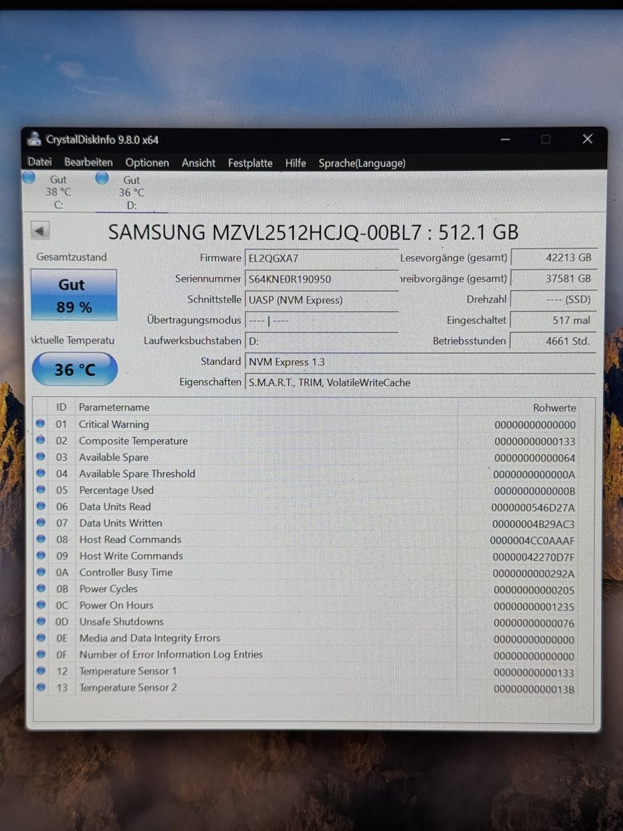 Dischi rigidi: Samsung 512 GB NVMe SSD – Usato da Goldau venduto da vcore 1