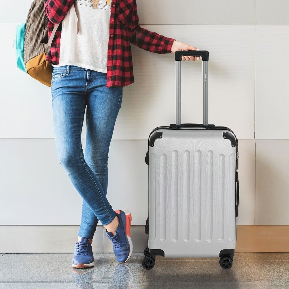 Valigie: 4 teiliges Reisekoffer Set Silber - Neu – Nuovo (secondo la descrizione) da Nebikon venduto da warendiscount 4