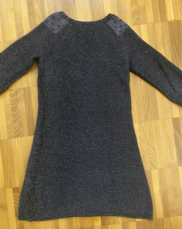 Kleid für Mädchen von s‘Oliver dunkelblau/Silberfäden Gr.122