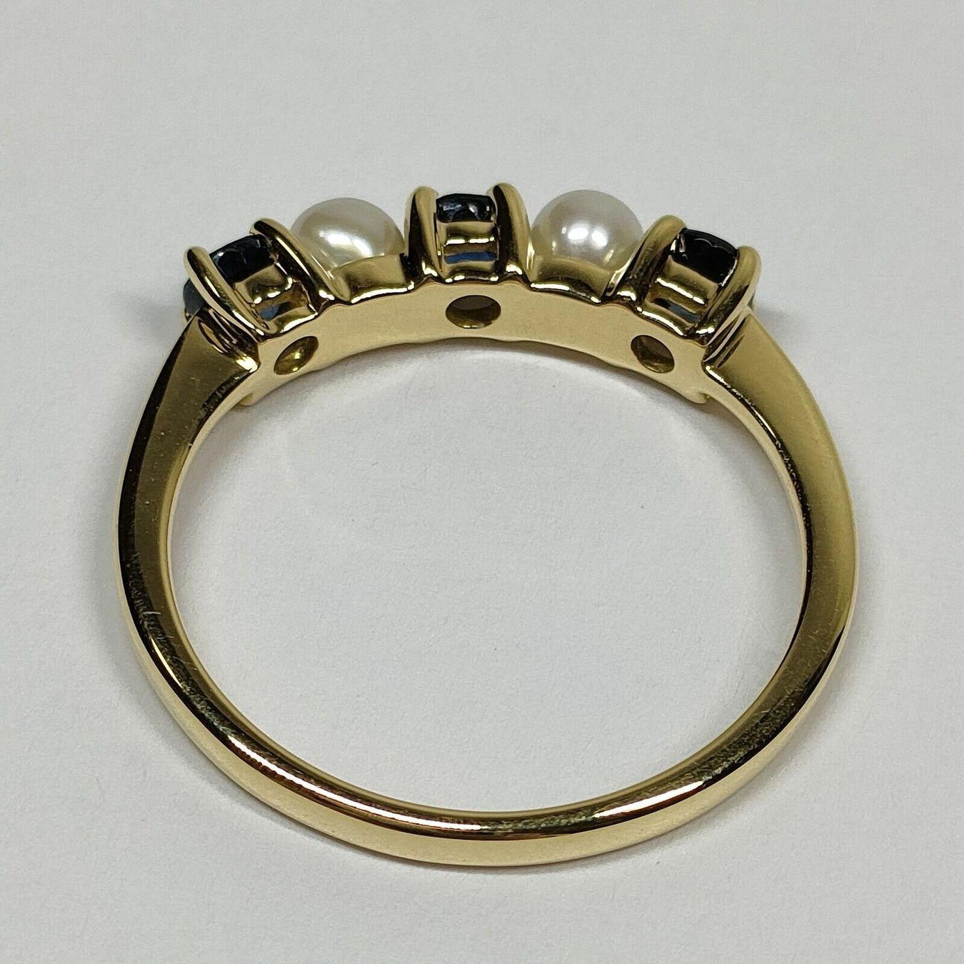 Tiffany & Co. Ringe: Tiffany & Co. 18K Gold Saphir Perlen Ring – Gebraucht aus Bottighofen von menschenfamilie 2