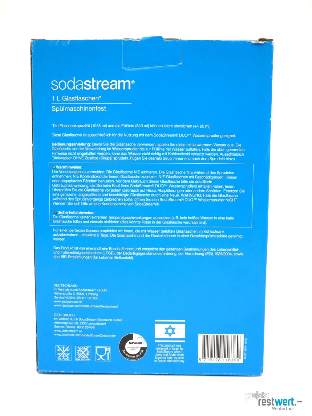 Sodastream Autres articles pour la maison: SODASTREAM - 2x Glasflaschen 1L – D'occasion à Winterthur par Restwert_Winterthur 3
