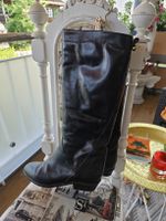  Gefütterte Lederstiefel Gr. 39 – Echtleder – Schwarz