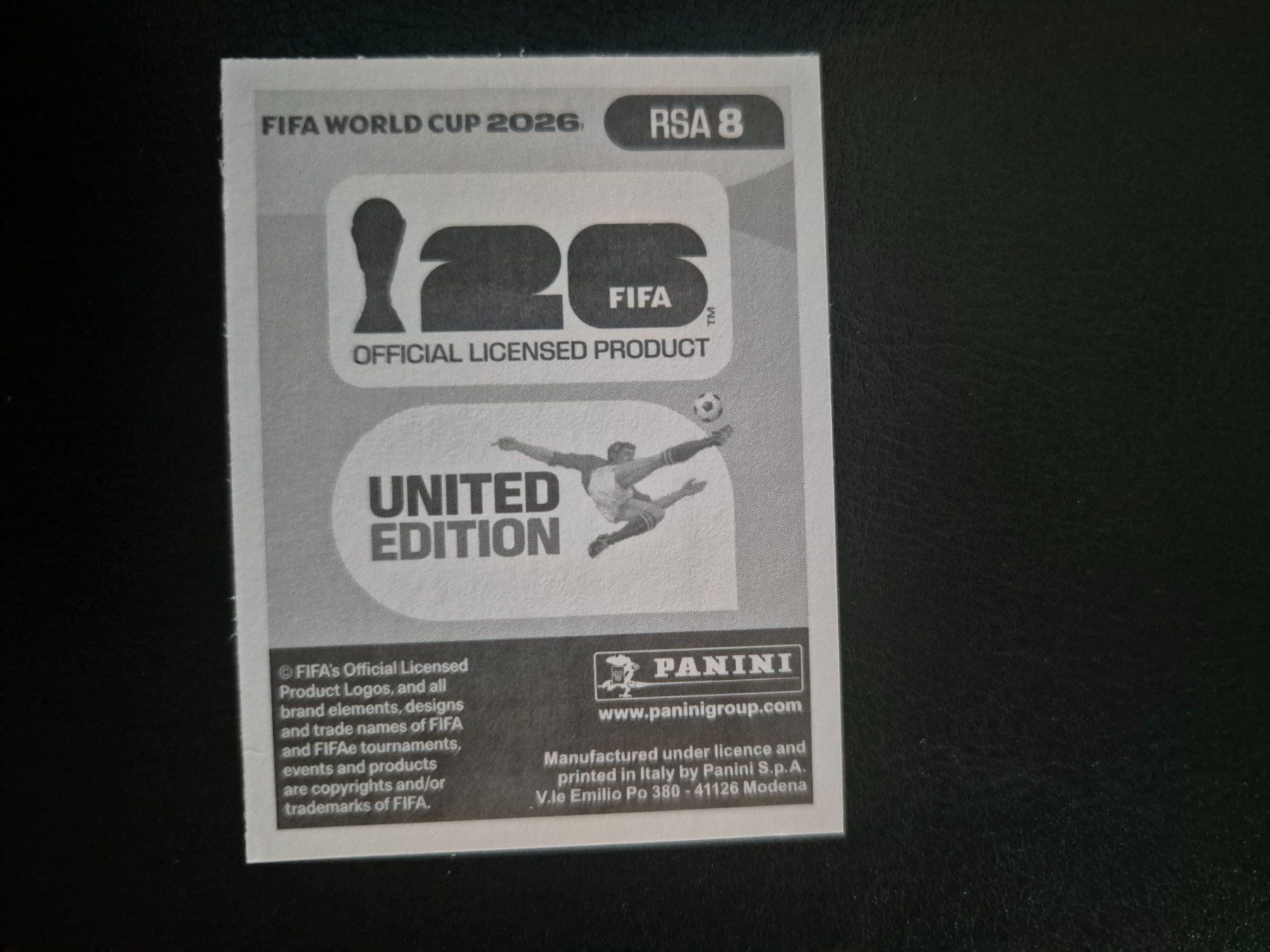Panini Carte collezionabili: Panini WM 26 RSA 8 – Nuovo (secondo la descrizione) da Rorschacherberg venduto da AJ3108 1