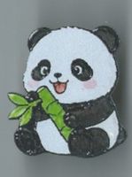 Panda mit Bambus, Pin