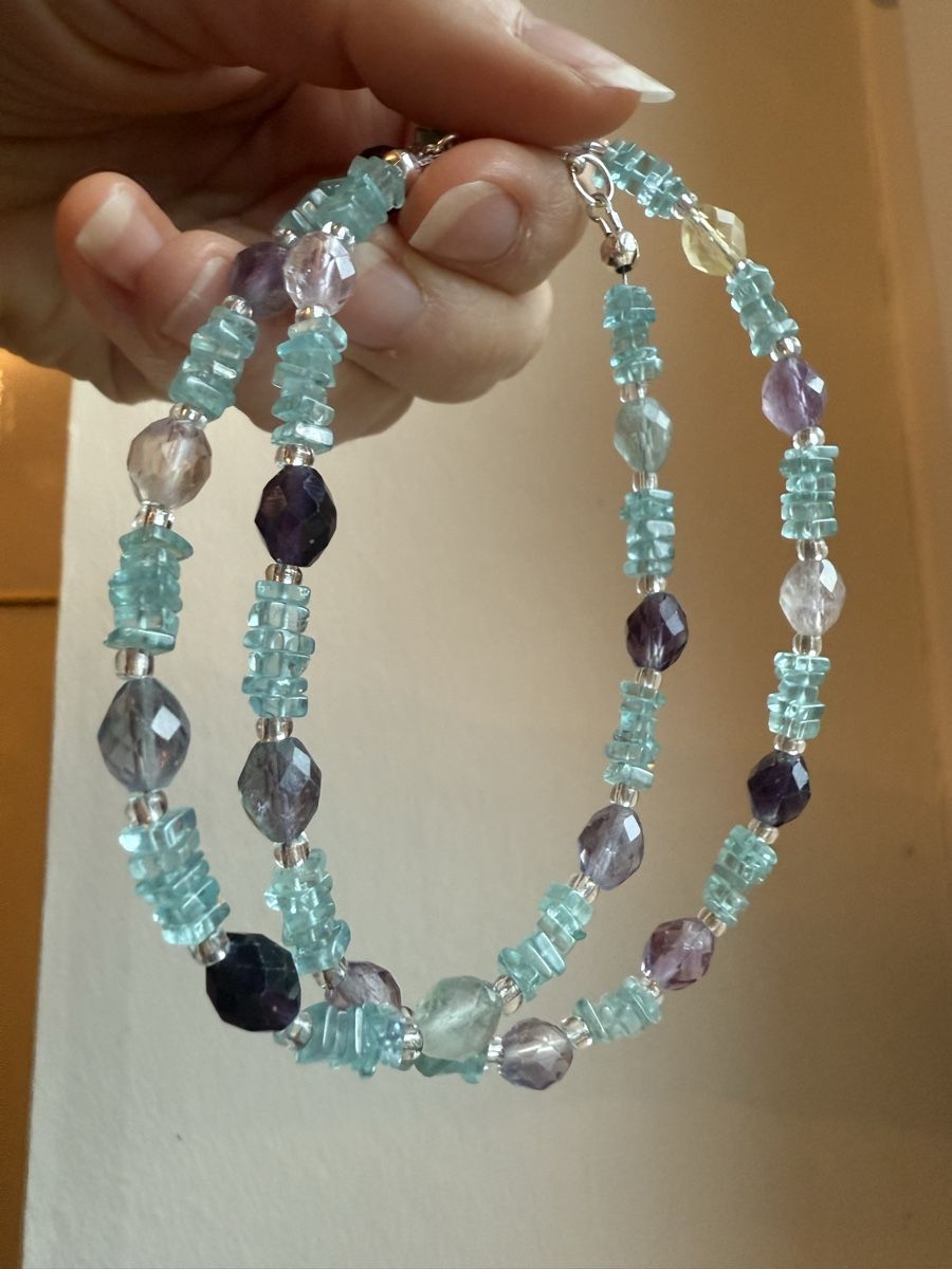Catenine: Unikat Blautopaz, Fluorit Collier NEU – Nuovo e nell'imballaggio originale da Basel venduto da Chili007 3