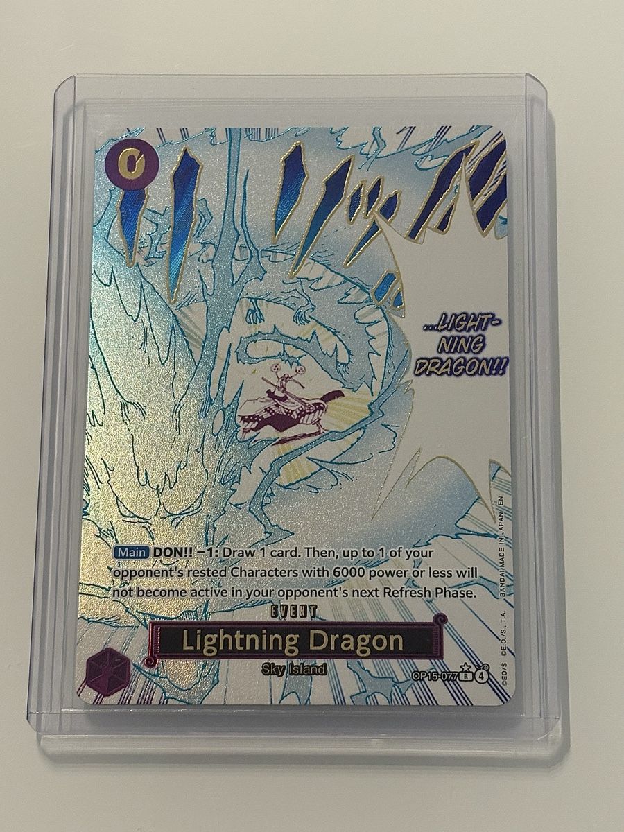 Bandai Carte collezionabili: One Piece TCG - Lightning Dragon OP15-077  – Nuovo (secondo la descrizione) da Pieterlen venduto da Mira_o7