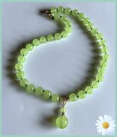 SALE KETTE HALSKETTE STEINKETTE JADE GRÜN KEIN GLAS!