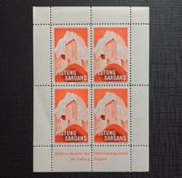 Soldatenmarken FESTUNG SARGANS Viererblock Postfrisch