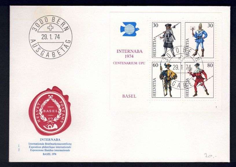 Tutti i francobolli: Sammlung CH Ersttagsbriefe 1974 – Nuovo (secondo la descrizione) da Pfäffikon ZH venduto da Romulus