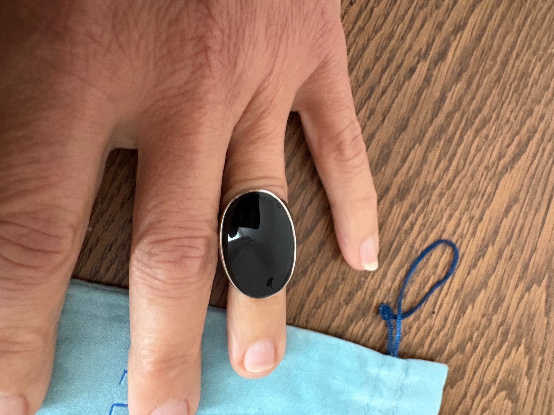 Onyx Bagues: Silberner Ring 925 mit schwarzem Onyx  Stein – Neuf avec emballage d'origine à Würenlos par maxli012 4
