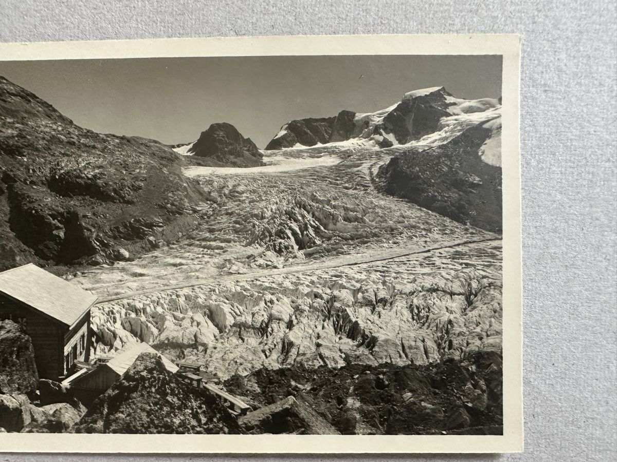 Ansichtskarten: AK 1924 Bovalhütte g. Diavolezza, Persgletscher – Gebraucht aus Frauenfeld von aluma14 1