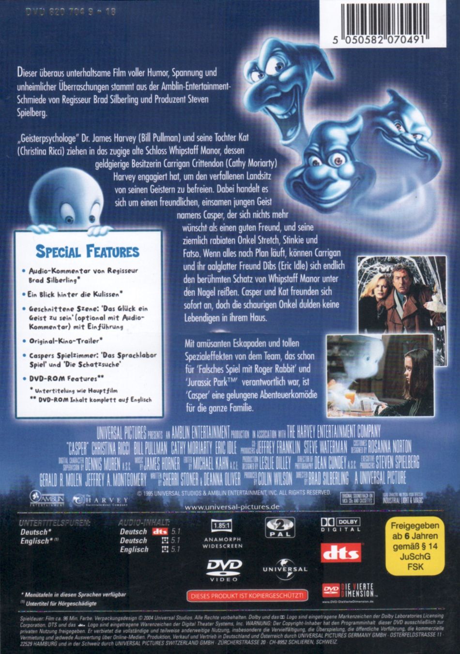 Alle DVDs: DVD: Casper (mit Bill Pullman, Christina Ricci) – Gebraucht aus Tägerig von fil_f8k6 1