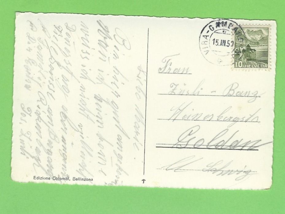 Cartoline postali: Bellinzona, Panorama – Usato da Zürich venduto da t24_de 1