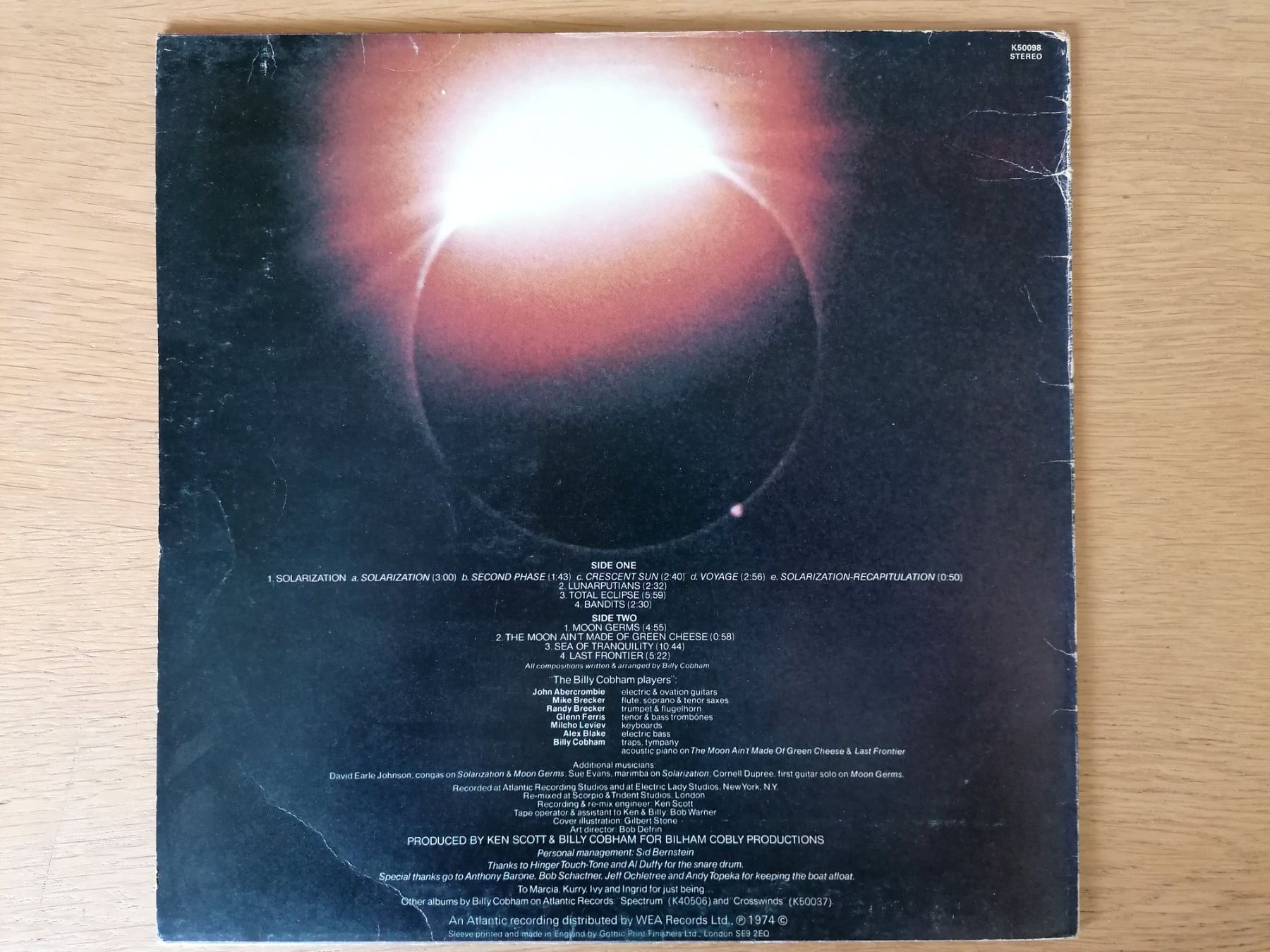 Dischi in vinile: Billy Cobham - Total Eclipse, Atlantic Records, 1974 – Usato da Beinwil am See venduto da Funkthesizer 1