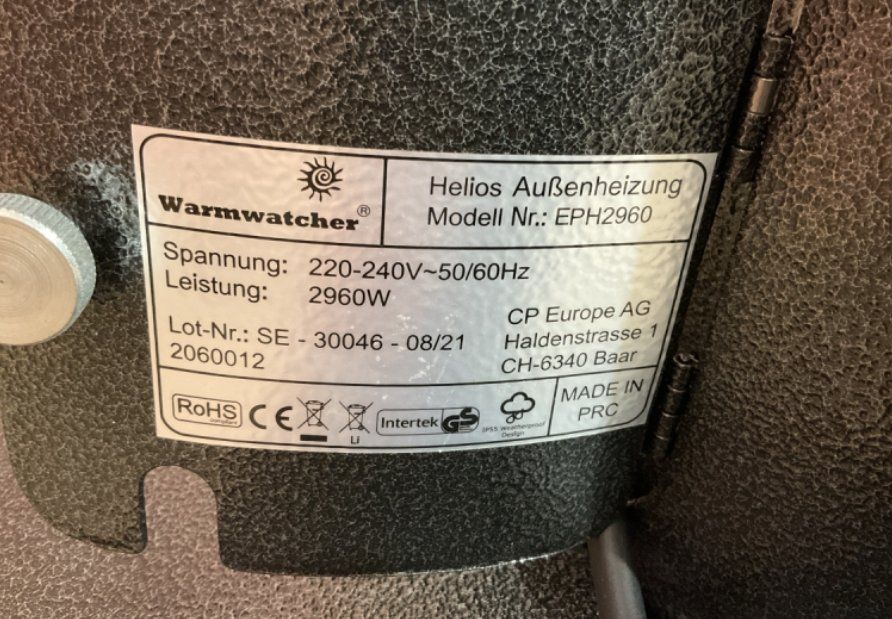 Heizgeräte: Neuer Heizstrahler – Neu und originalverpackt aus Rüthi (Rheintal) von Balty 3
