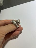 Silber Ring Panther Kopf
