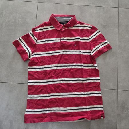 Polo shirt Tommy Hilfiger red striped size M used