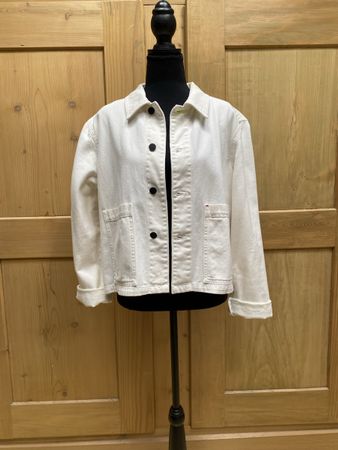 Liviana Conti Jacke, Jeansjacke weiss naturfarben, M, Neu!