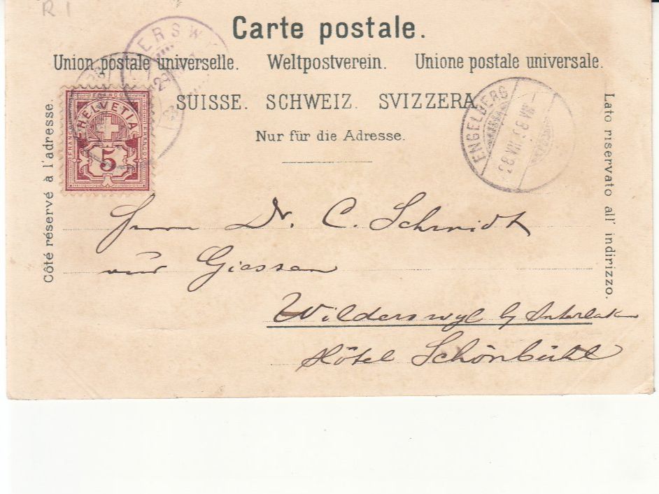 Cartoline postali: Vierwaldstättersee 1898 – Usato da Bürglen TG venduto da StampGraf 1
