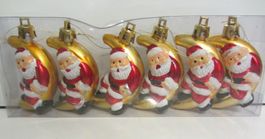 6 Baumschmuck Nikolaus im Mond, ca. 7 cm