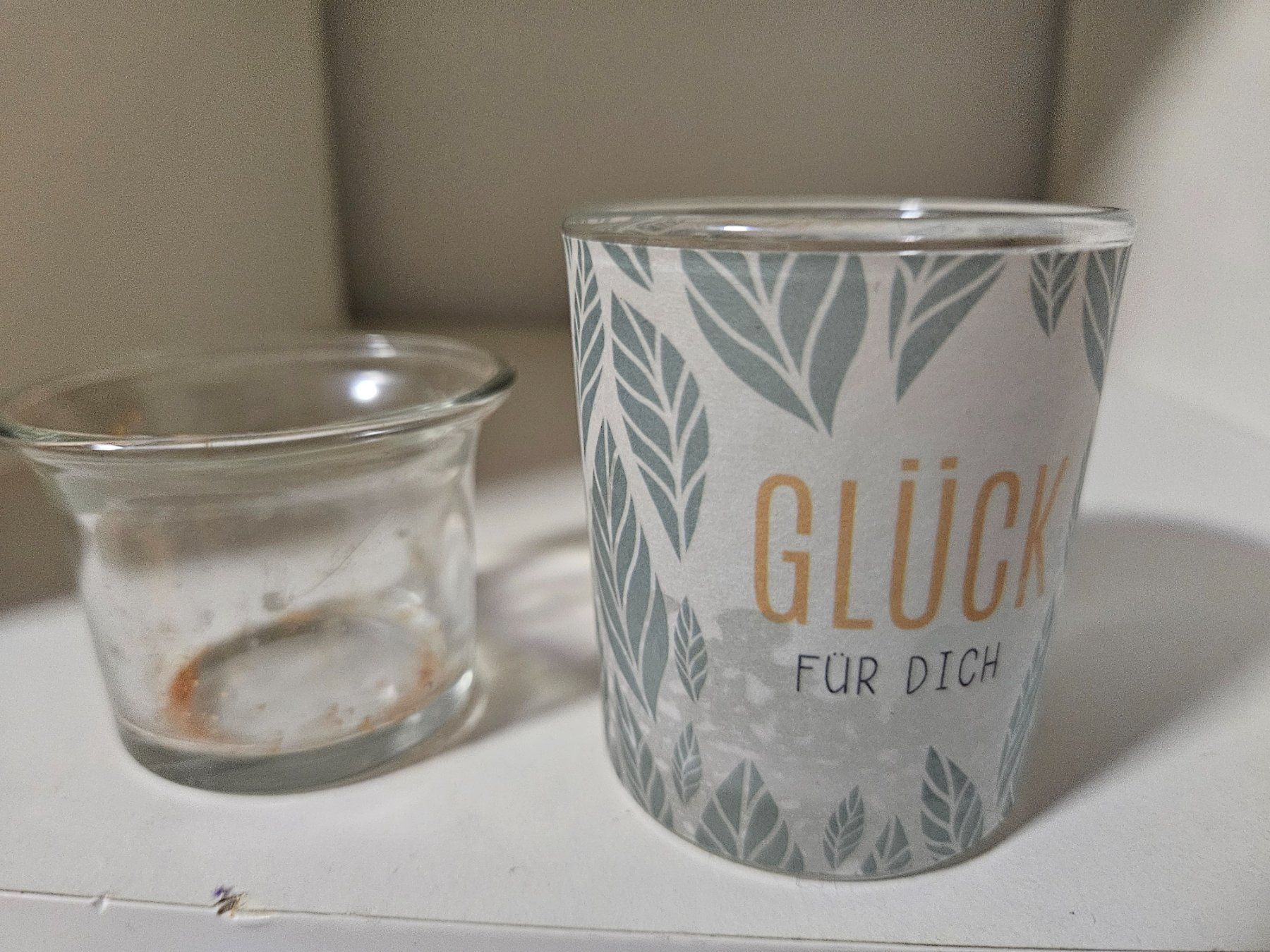Portacandele: 5er Set Glas-Deko: Kerzenständer, Untersetzer – Usato da Horw venduto da Zedy01 3