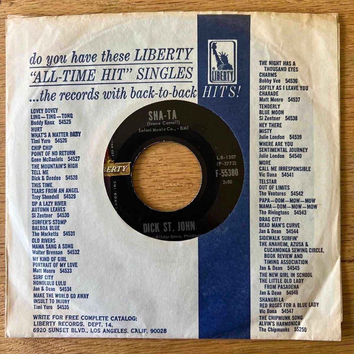 Dischi in vinile: Dick St. John - Sha-Ta / 1. US-Press. 1963 – Usato da Gais venduto da soundcave57