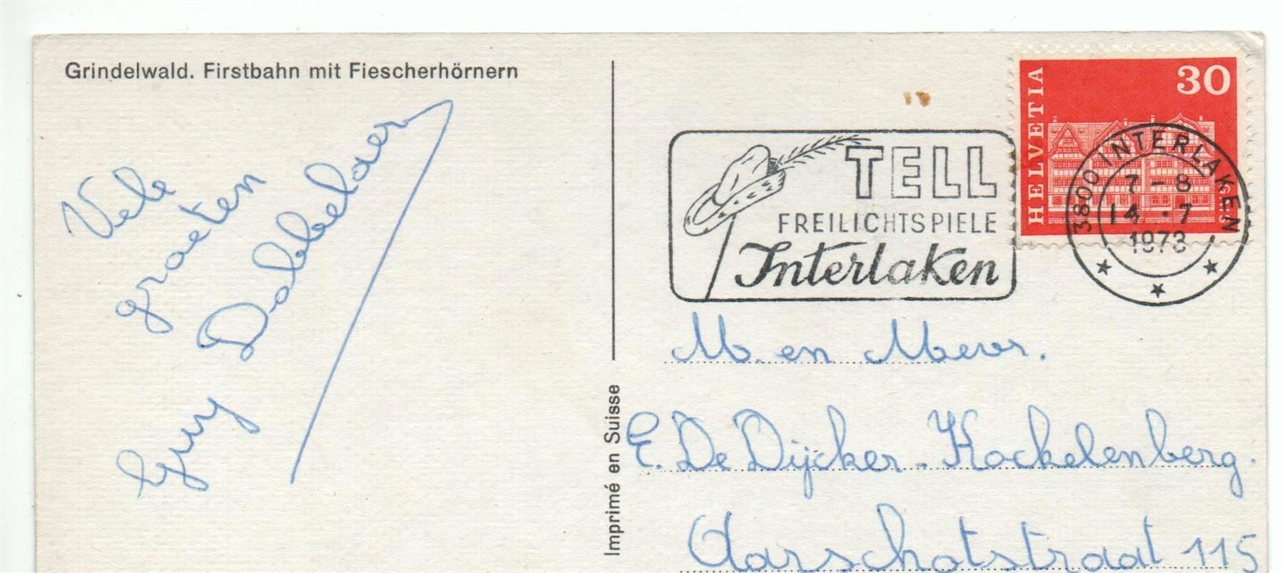 Cartes postales: GRINDELWALD Sessellift Firstbahn – D'occasion à Jona par philajona 1