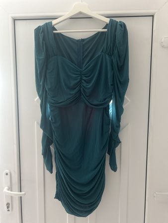Abito aderente elasticizzato verde smeraldo taglia XL