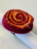 Gefilzter Ring, Wolle, Statement Ring, Unikat