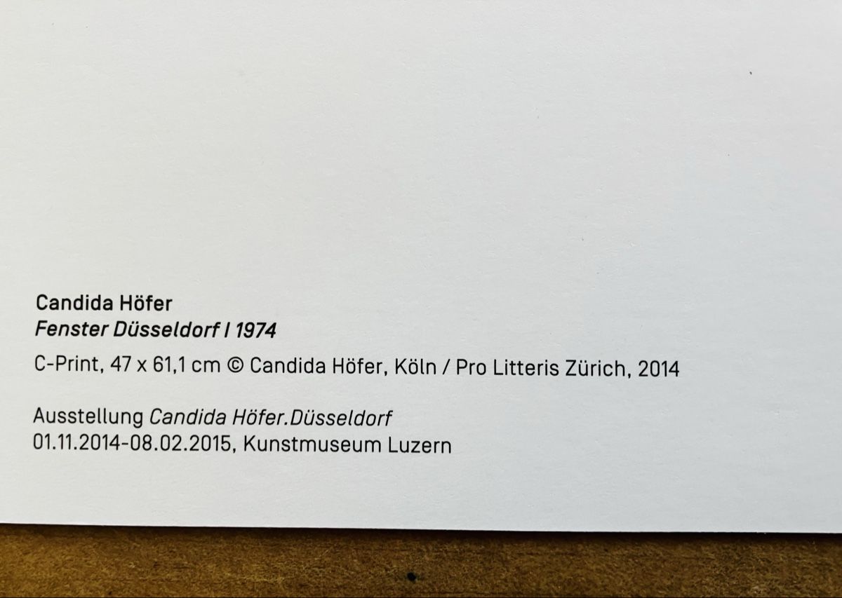 Ansichtskarten: 2x AK Candida Höfer – Neu (gemäss Beschreibung) aus Buchs AG von Allerleis 2