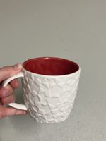 Starbucks Mug White Embossed Tasse 12oz 2011 New