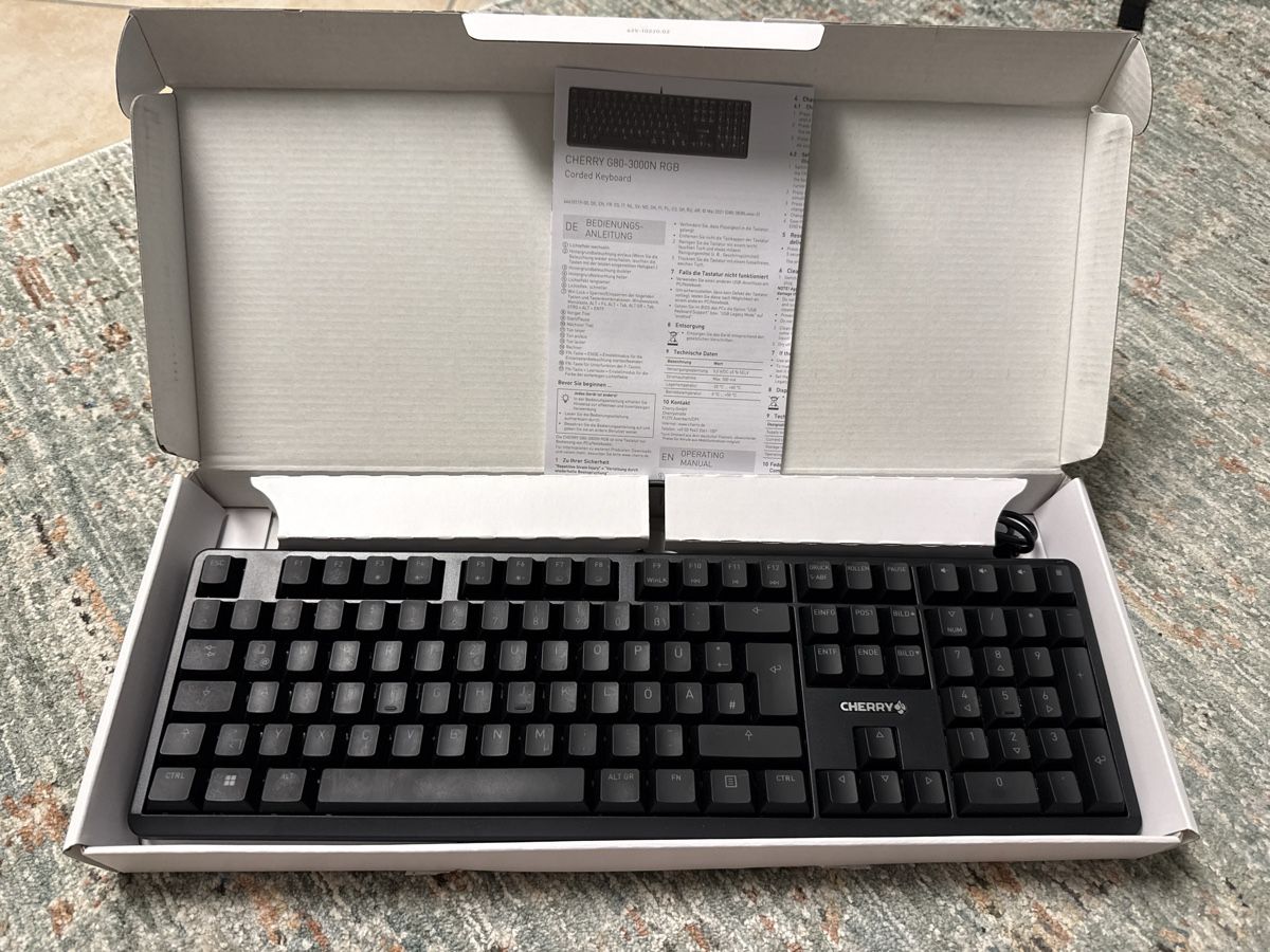 Tastiere: Cherry MX G80-3000N rgb - Mechanisch – Nuovo e nell'imballaggio originale da Muttenz venduto da acidforce
